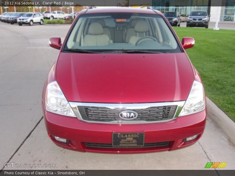 Claret Red / Beige 2012 Kia Sedona LX