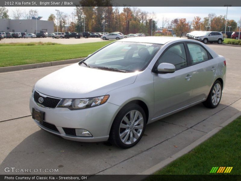 Bright Silver / Black 2012 Kia Forte SX