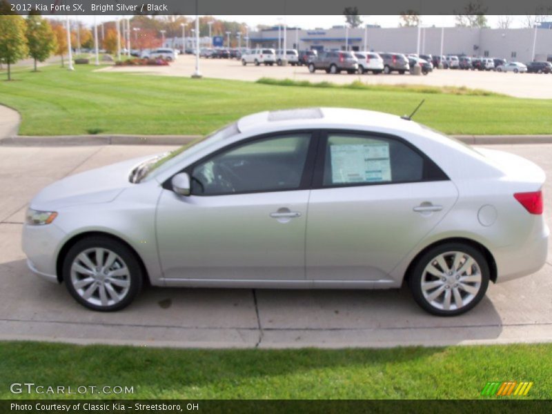 Bright Silver / Black 2012 Kia Forte SX