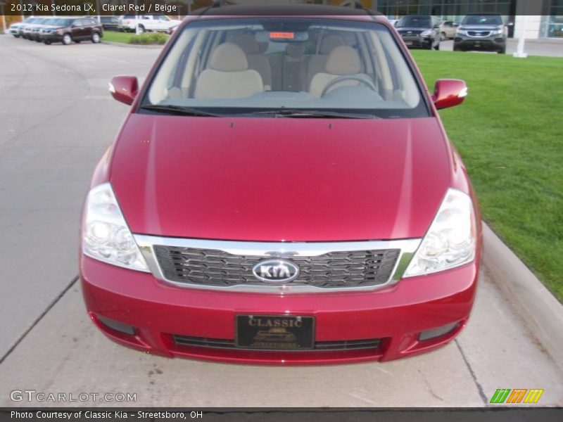 Claret Red / Beige 2012 Kia Sedona LX