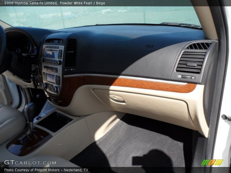 Powder White Pearl / Beige 2008 Hyundai Santa Fe Limited
