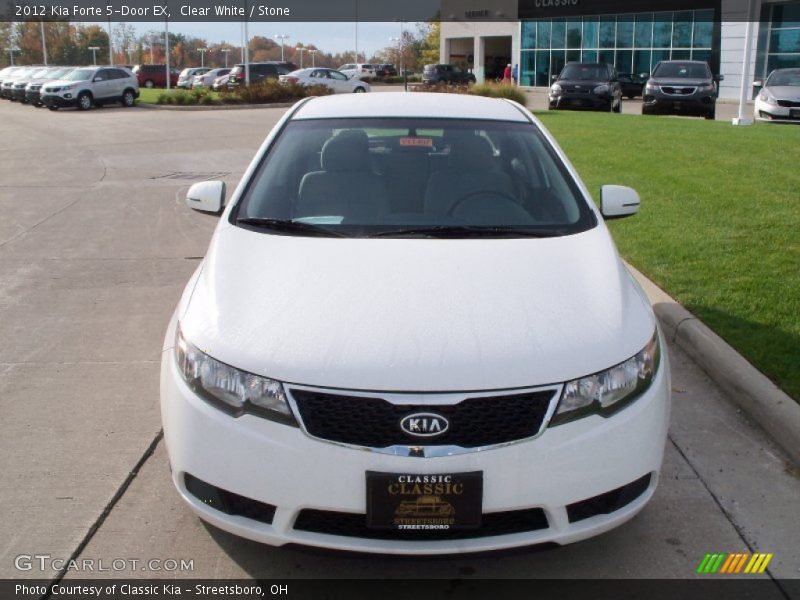 Clear White / Stone 2012 Kia Forte 5-Door EX