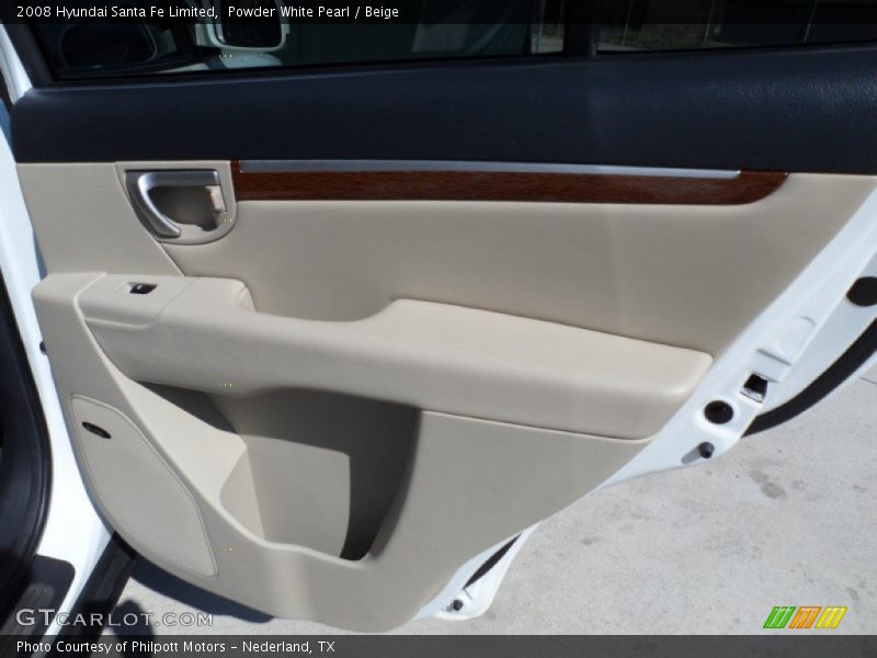 Powder White Pearl / Beige 2008 Hyundai Santa Fe Limited
