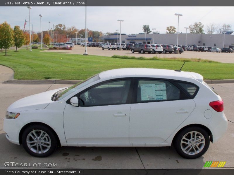 Clear White / Stone 2012 Kia Forte 5-Door EX