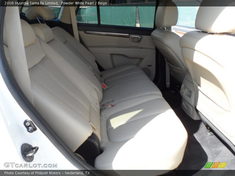 Powder White Pearl / Beige 2008 Hyundai Santa Fe Limited