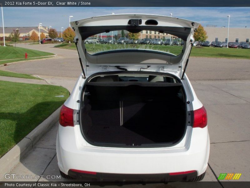 Clear White / Stone 2012 Kia Forte 5-Door EX