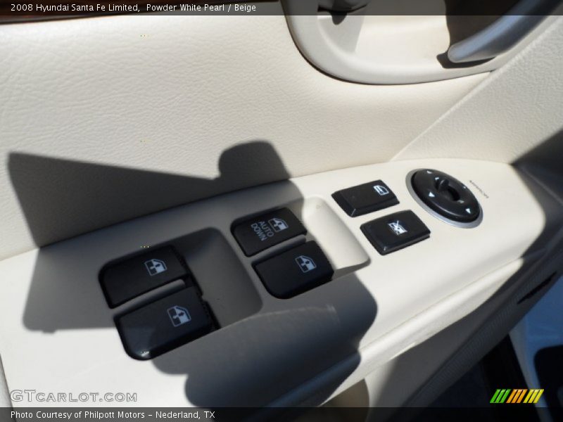 Powder White Pearl / Beige 2008 Hyundai Santa Fe Limited