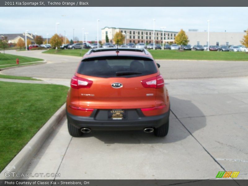 Techno Orange / Black 2011 Kia Sportage SX