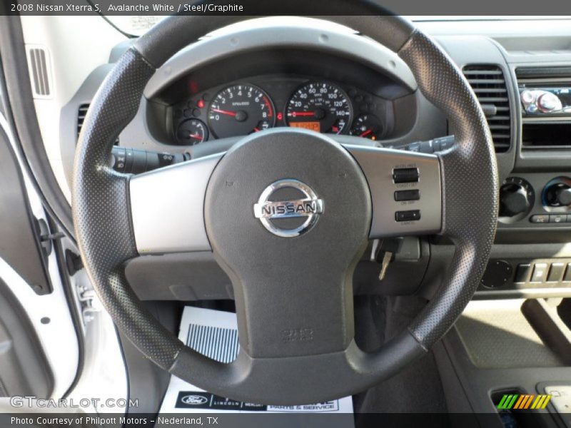 Avalanche White / Steel/Graphite 2008 Nissan Xterra S