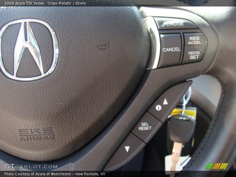 Grigio Metallic / Ebony 2009 Acura TSX Sedan