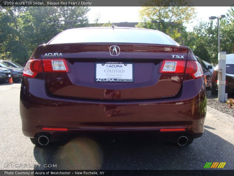 Basque Red Pearl / Ebony 2009 Acura TSX Sedan