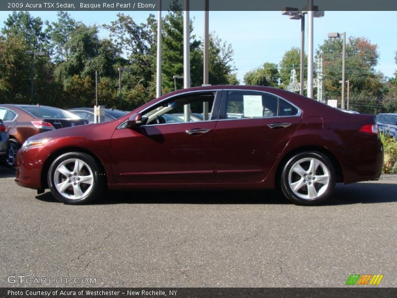 Basque Red Pearl / Ebony 2009 Acura TSX Sedan