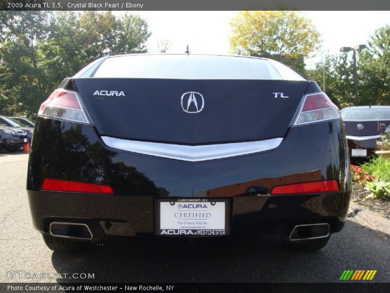 Crystal Black Pearl / Ebony 2009 Acura TL 3.5