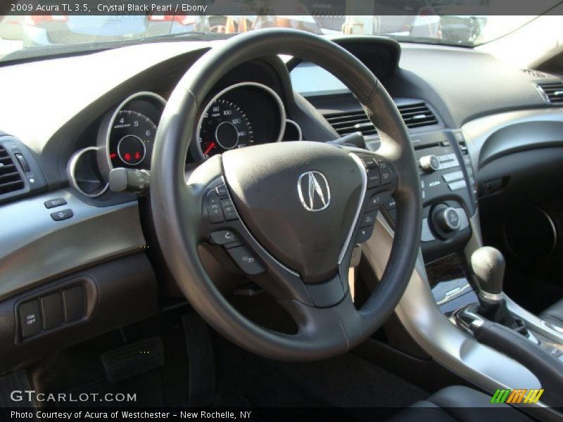 Crystal Black Pearl / Ebony 2009 Acura TL 3.5