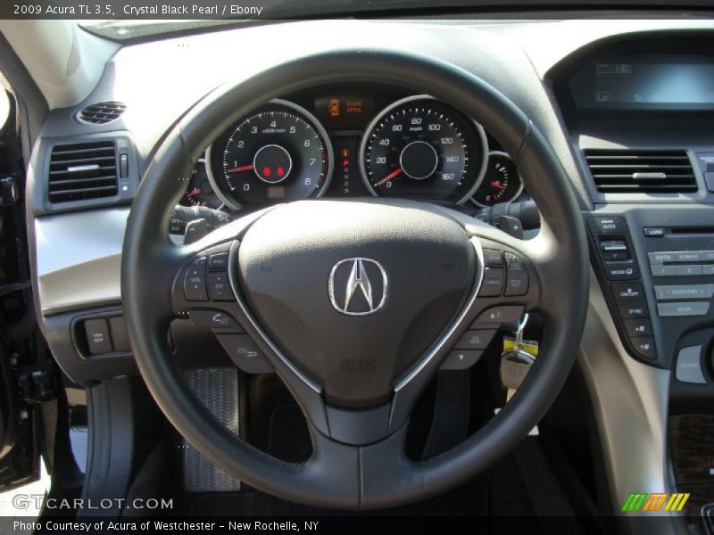 Crystal Black Pearl / Ebony 2009 Acura TL 3.5