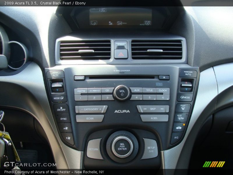 Crystal Black Pearl / Ebony 2009 Acura TL 3.5