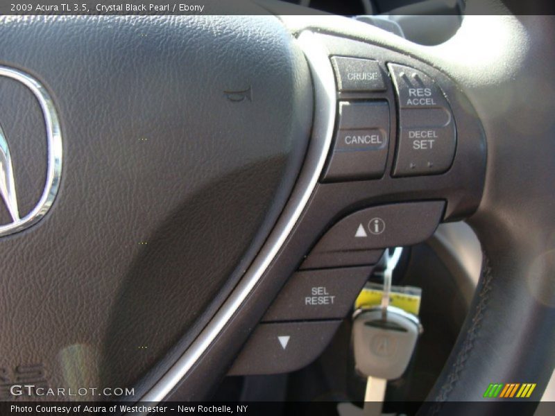 Crystal Black Pearl / Ebony 2009 Acura TL 3.5
