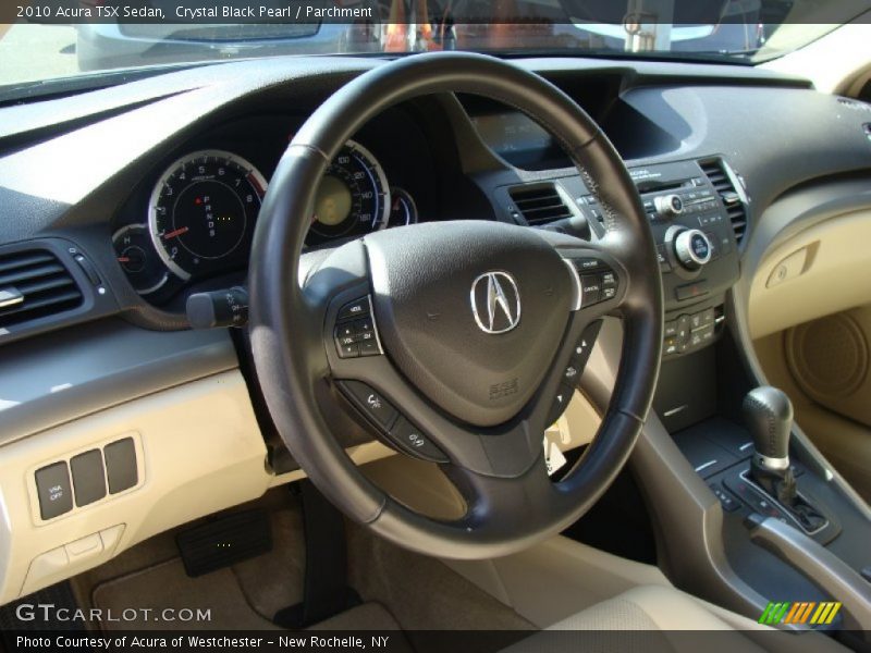 Crystal Black Pearl / Parchment 2010 Acura TSX Sedan