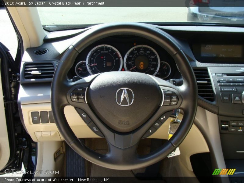 Crystal Black Pearl / Parchment 2010 Acura TSX Sedan