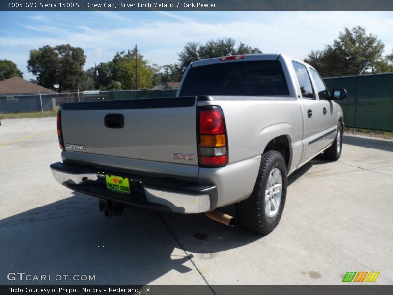 Silver Birch Metallic / Dark Pewter 2005 GMC Sierra 1500 SLE Crew Cab