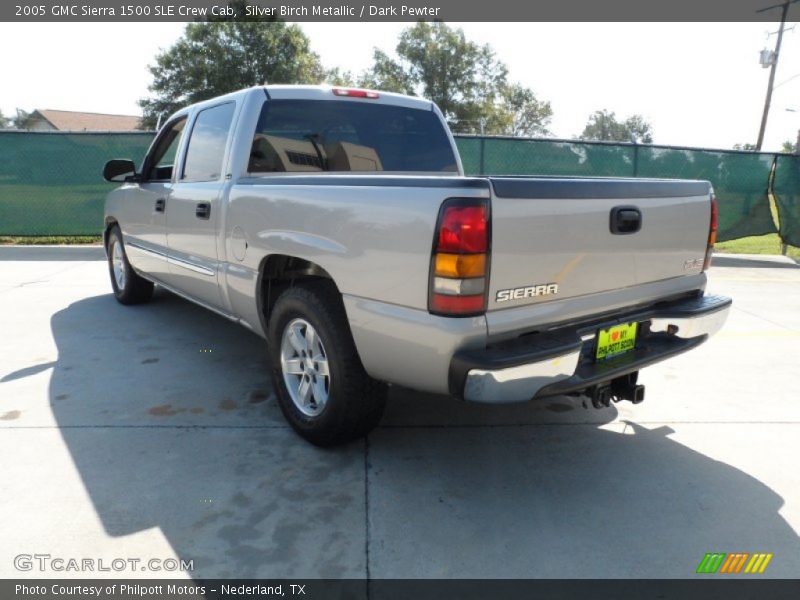 Silver Birch Metallic / Dark Pewter 2005 GMC Sierra 1500 SLE Crew Cab