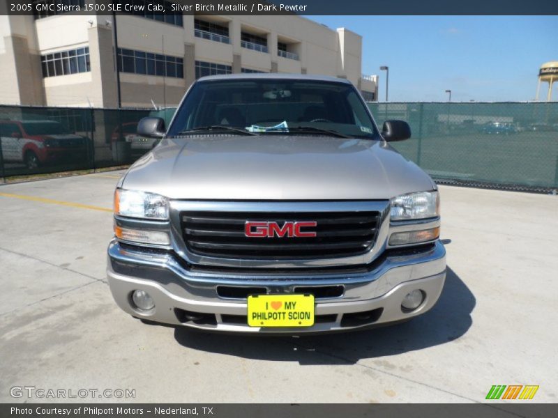 Silver Birch Metallic / Dark Pewter 2005 GMC Sierra 1500 SLE Crew Cab