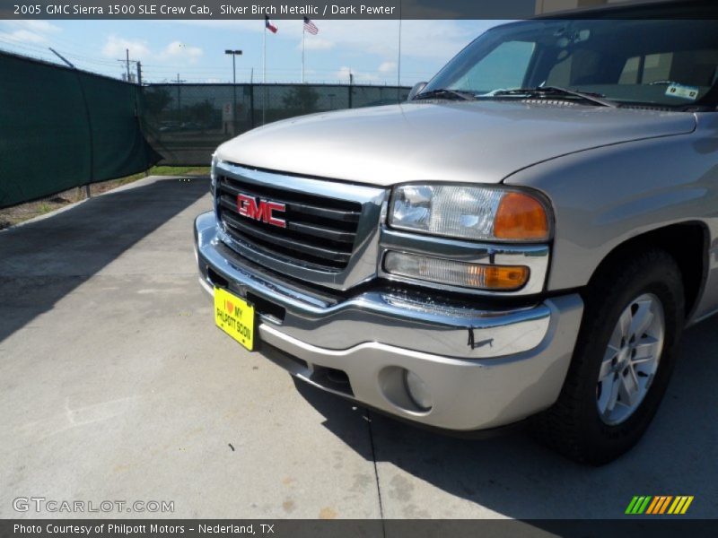Silver Birch Metallic / Dark Pewter 2005 GMC Sierra 1500 SLE Crew Cab