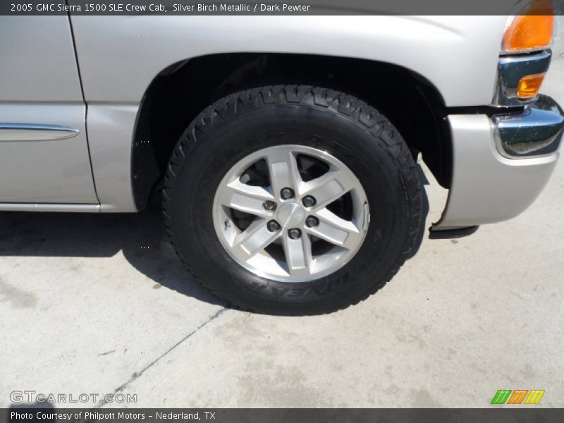 Silver Birch Metallic / Dark Pewter 2005 GMC Sierra 1500 SLE Crew Cab