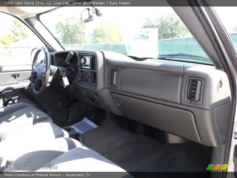 Silver Birch Metallic / Dark Pewter 2005 GMC Sierra 1500 SLE Crew Cab