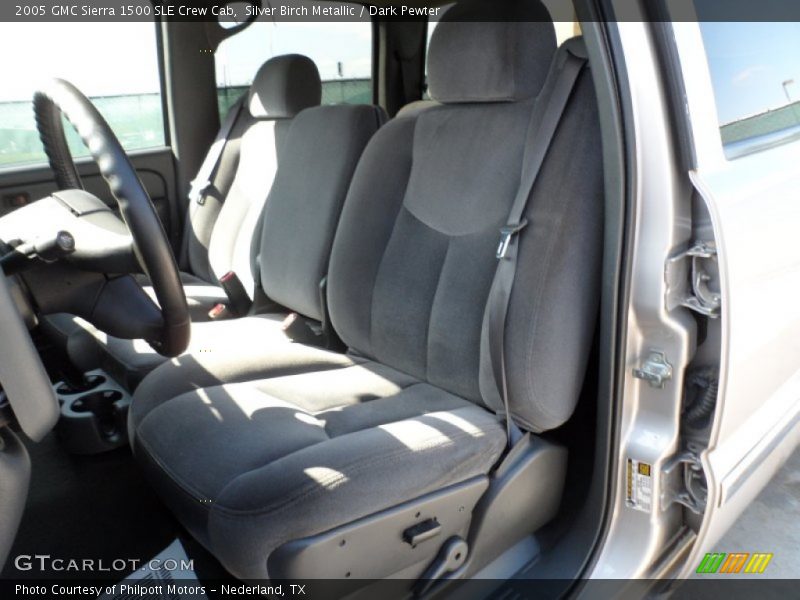 Silver Birch Metallic / Dark Pewter 2005 GMC Sierra 1500 SLE Crew Cab