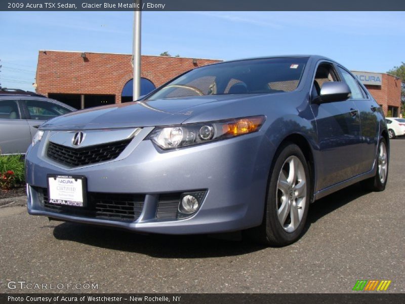Glacier Blue Metallic / Ebony 2009 Acura TSX Sedan