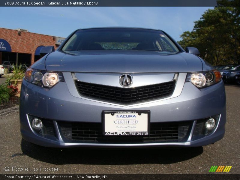 Glacier Blue Metallic / Ebony 2009 Acura TSX Sedan