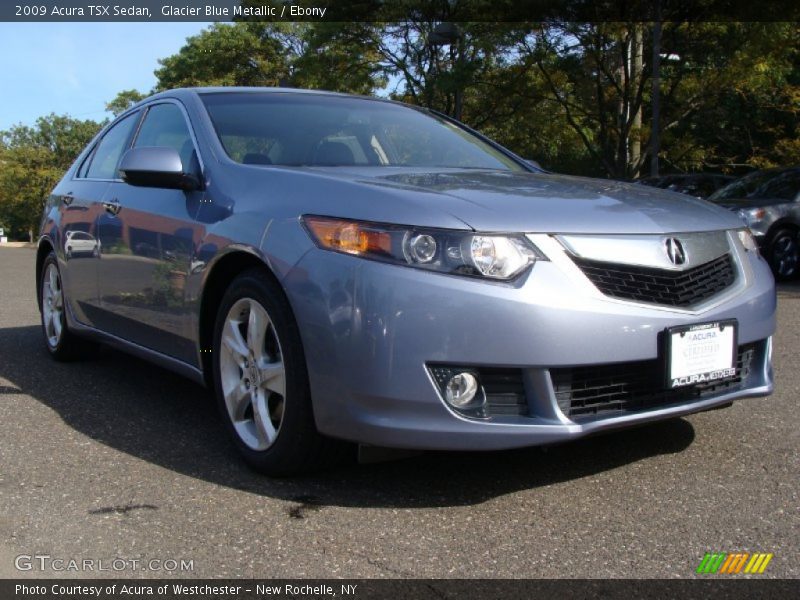 Glacier Blue Metallic / Ebony 2009 Acura TSX Sedan