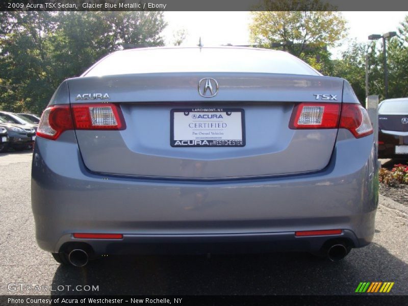 Glacier Blue Metallic / Ebony 2009 Acura TSX Sedan