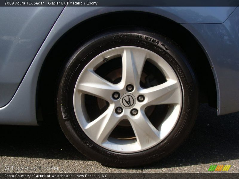 Glacier Blue Metallic / Ebony 2009 Acura TSX Sedan