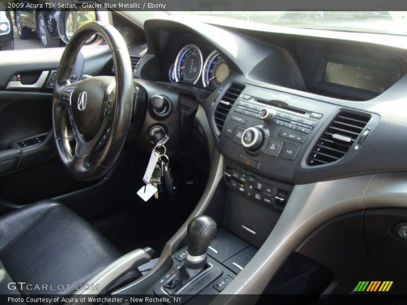 Glacier Blue Metallic / Ebony 2009 Acura TSX Sedan