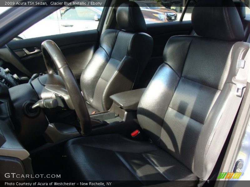 Glacier Blue Metallic / Ebony 2009 Acura TSX Sedan