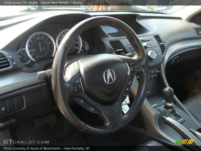 Glacier Blue Metallic / Ebony 2009 Acura TSX Sedan