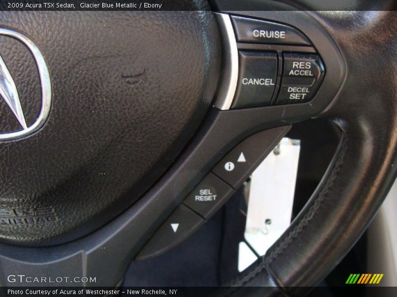 Glacier Blue Metallic / Ebony 2009 Acura TSX Sedan