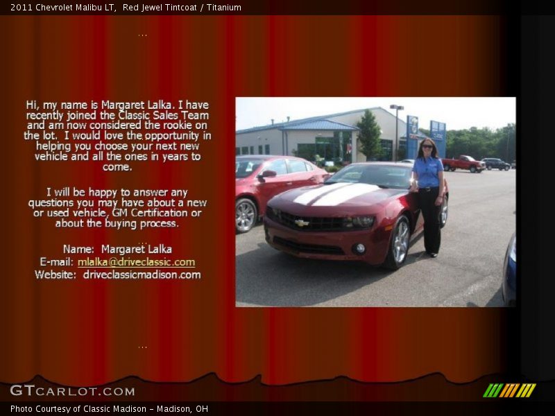 Red Jewel Tintcoat / Titanium 2011 Chevrolet Malibu LT
