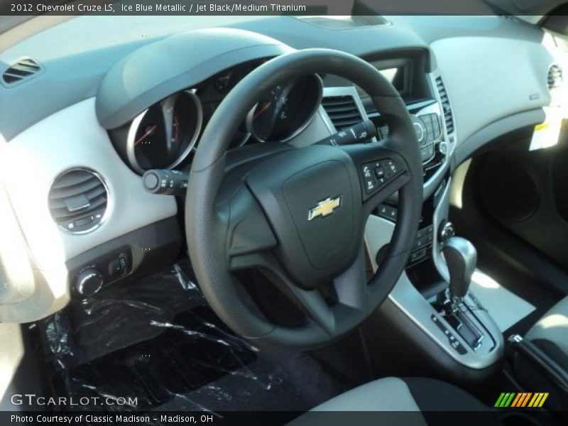 Ice Blue Metallic / Jet Black/Medium Titanium 2012 Chevrolet Cruze LS