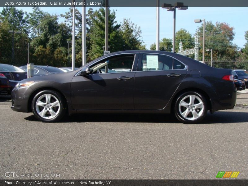 Glacier Blue Metallic / Ebony 2009 Acura TSX Sedan