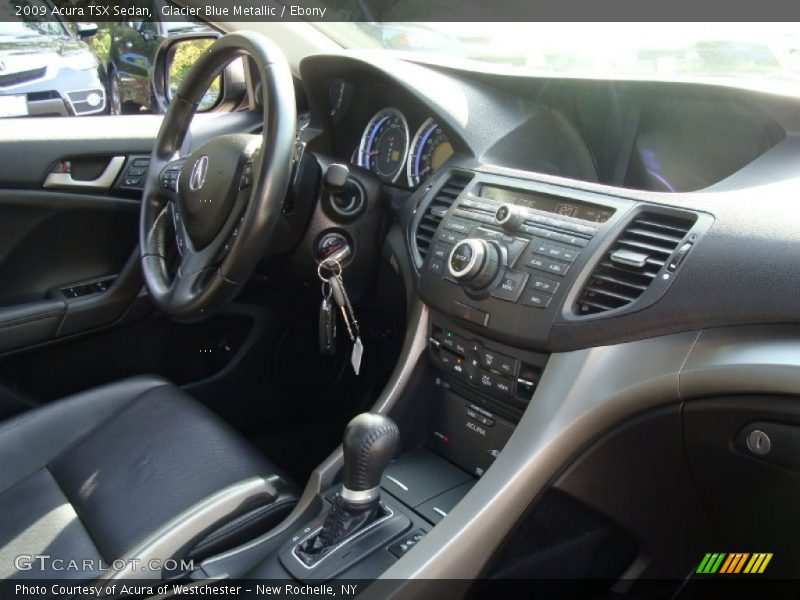 Glacier Blue Metallic / Ebony 2009 Acura TSX Sedan