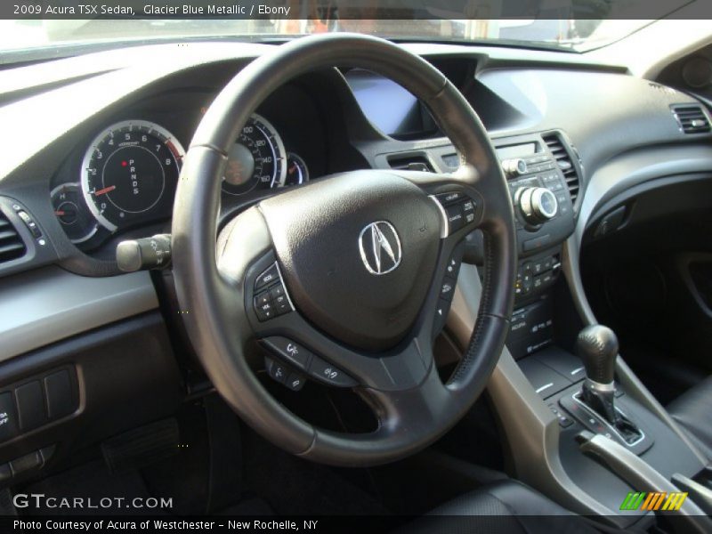 Glacier Blue Metallic / Ebony 2009 Acura TSX Sedan