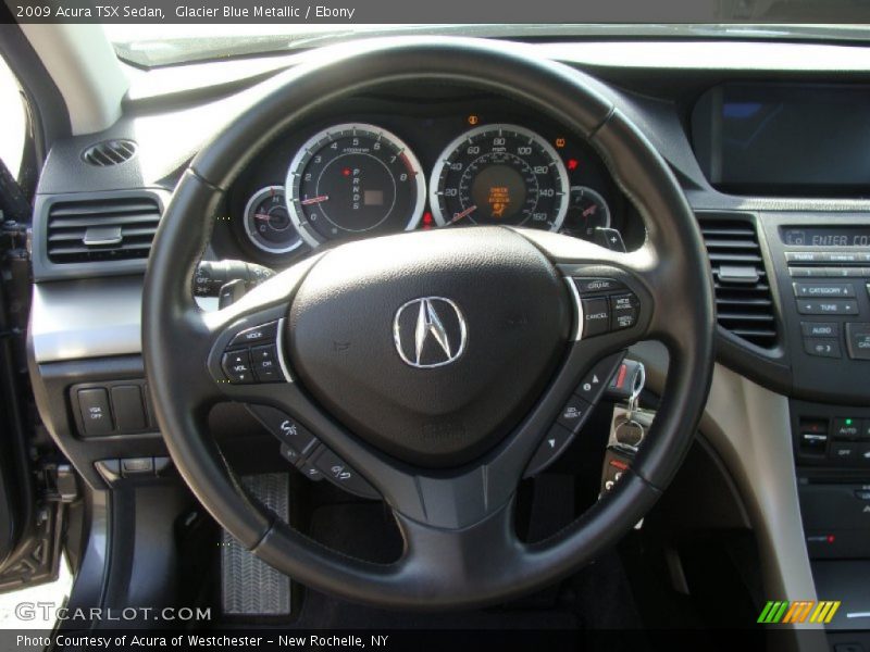 Glacier Blue Metallic / Ebony 2009 Acura TSX Sedan