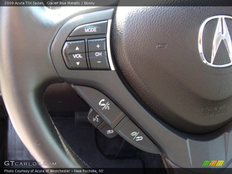 Glacier Blue Metallic / Ebony 2009 Acura TSX Sedan