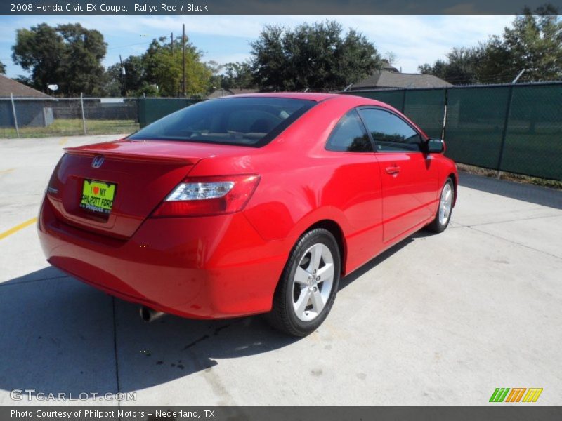 Rallye Red / Black 2008 Honda Civic EX Coupe