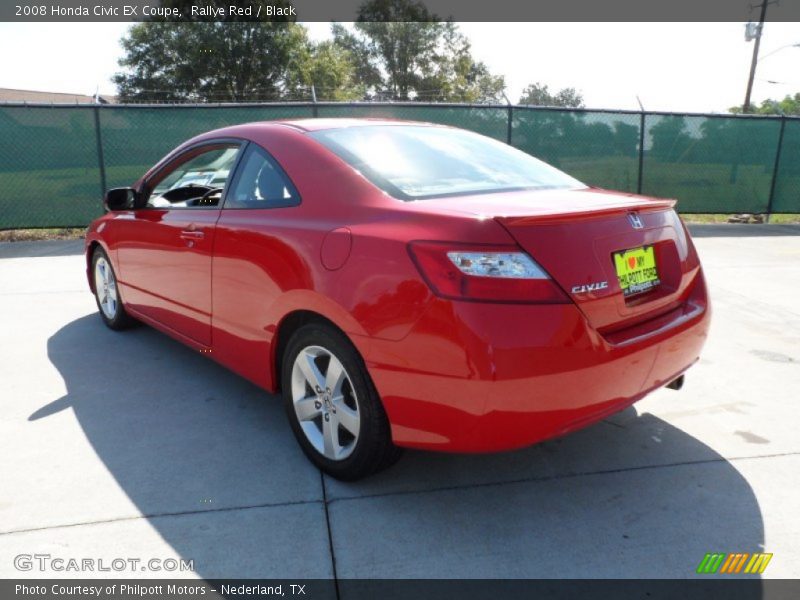 Rallye Red / Black 2008 Honda Civic EX Coupe
