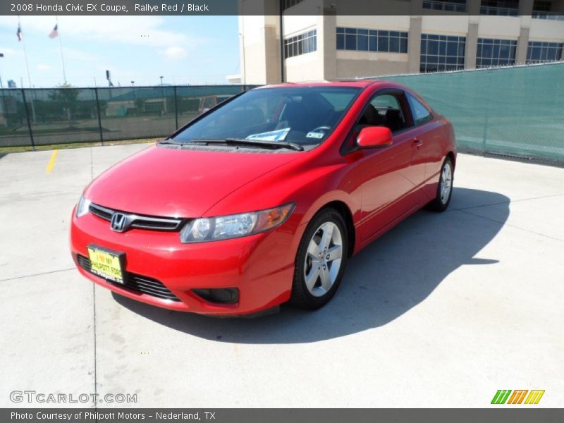 Rallye Red / Black 2008 Honda Civic EX Coupe