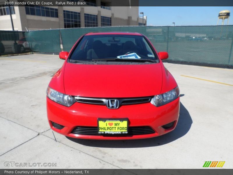 Rallye Red / Black 2008 Honda Civic EX Coupe